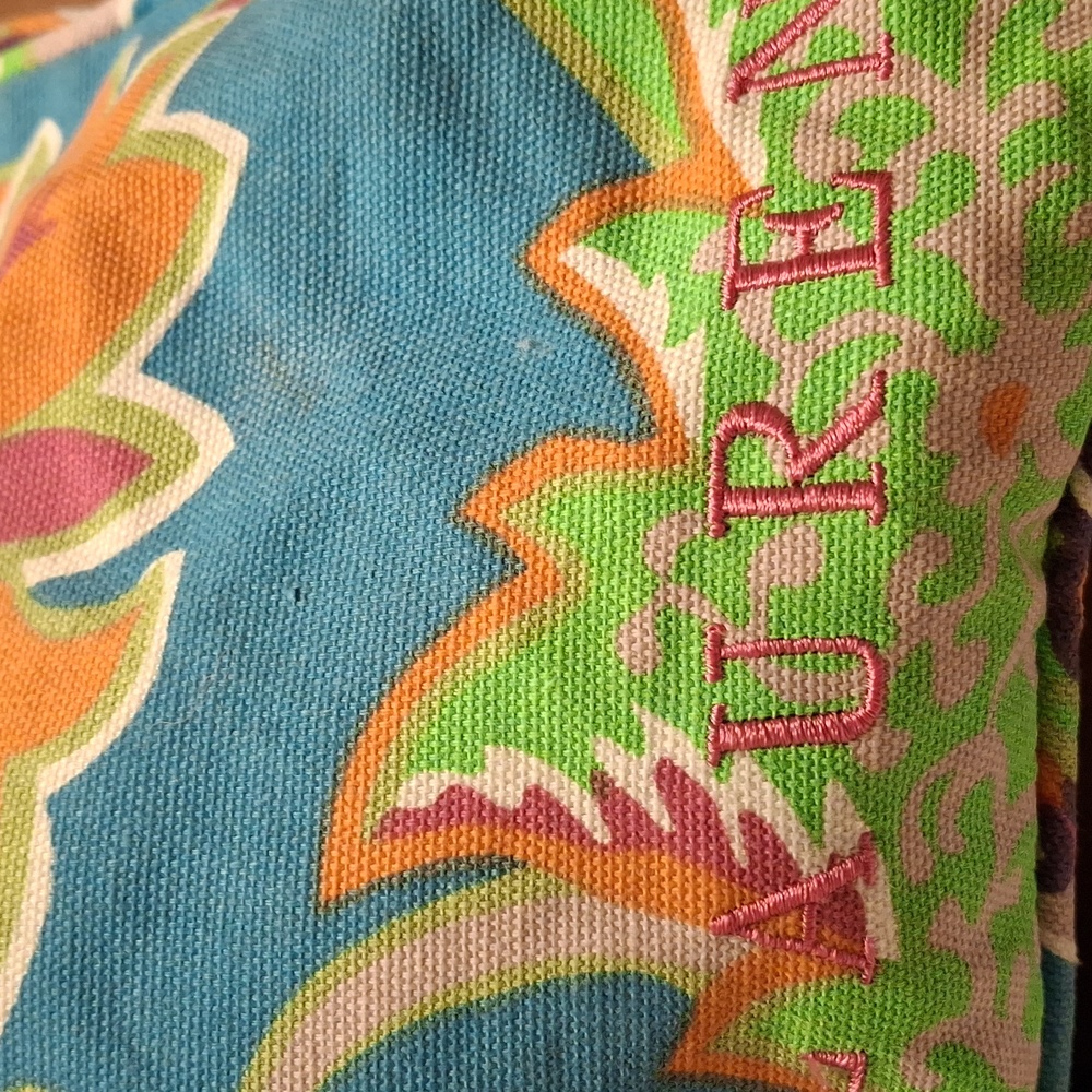 Turquoise Paisley Accent Pillow with Multicolor Print